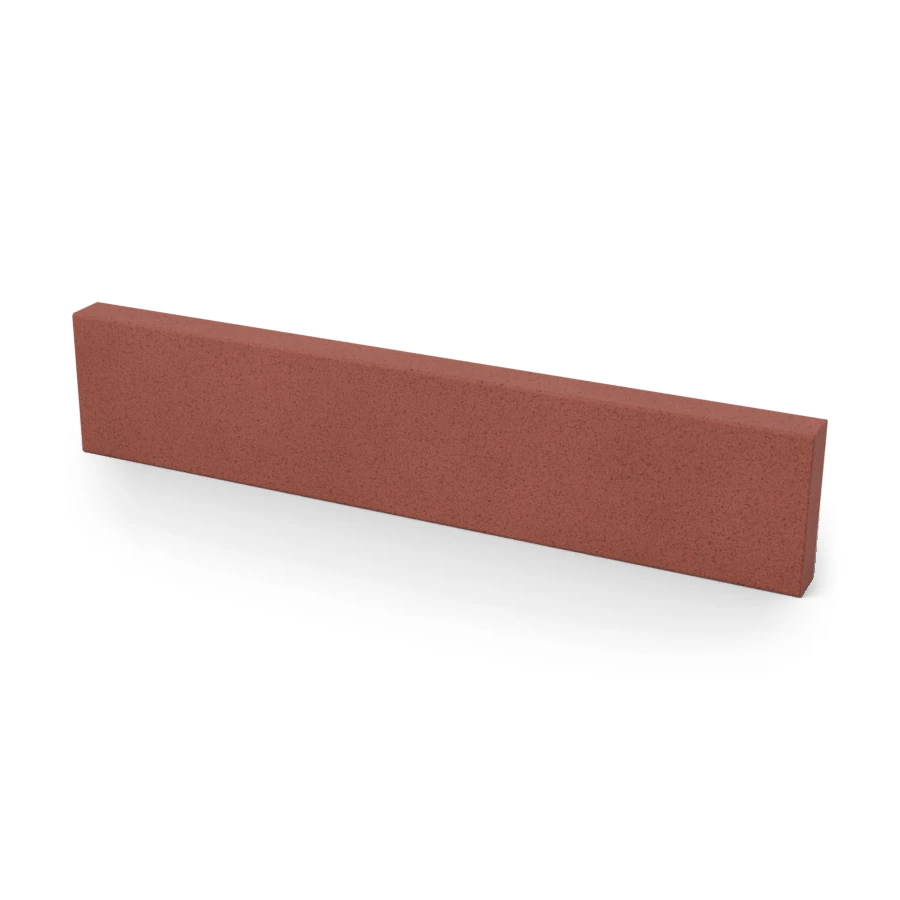 Visualisierung: Vablo Betonriegel 100 × 20 cm – Rot, 3D-Produktansicht