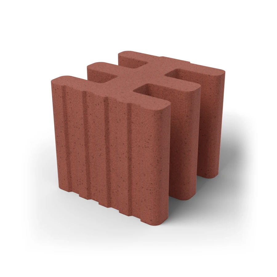 Visualisierung: Vablo Trio-Flex – Rot, 3D-Produktansicht